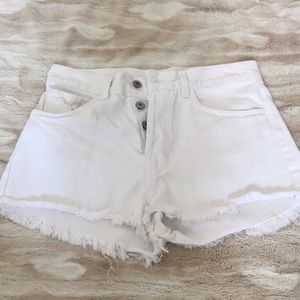 White Denim Shorts